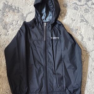 Columbia Black Hooded Windbreaker Jacket